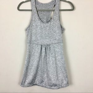 Workout tank peplum yoga S gray